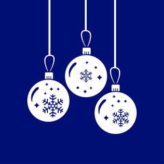 Christmas balls icon. New Year decoration. All to celebrate the New Year and Christmas.