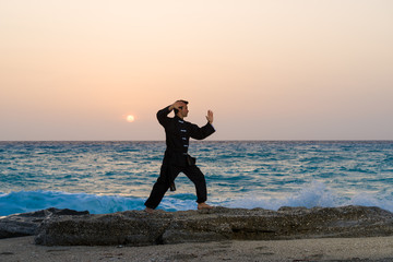 man performs tai chi moves