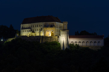 Fototapeta na wymiar Castle Letovice in the night