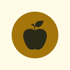 Apple icon. Healthy food concept. Naturopathy symbol.