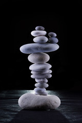 stones in balance zen rocks