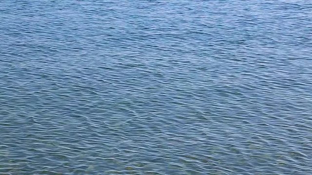 Beautiful calm blue sea water background. Real time hd video footage.