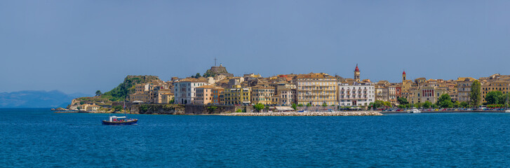  small mediterranean town on Corfu island Greece