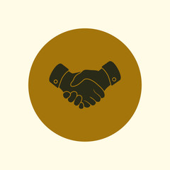 Handshake sign icon. Successful business symbol. Flat design style.