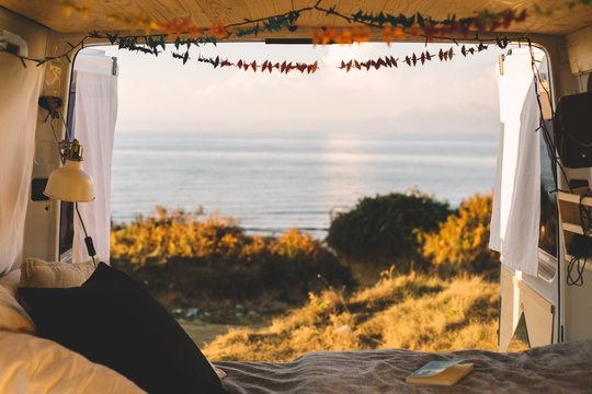 Camping view to the sea