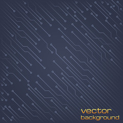 Abstract technological background with elements of the microchip. Circuit board background texture. Vector illustration.
