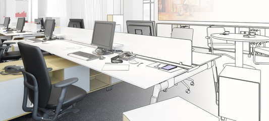 Computerarbeitsplätze (panoramisch)