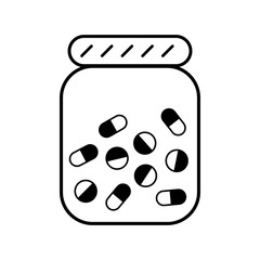 medicine bottle isolated icon vector illustration design