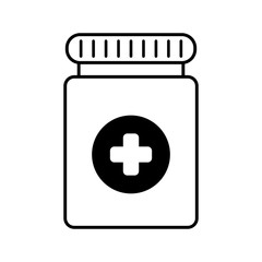 medicine bottle isolated icon vector illustration design