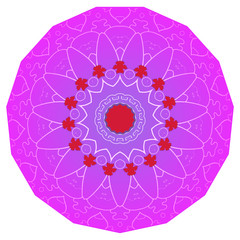 Colorful bright vector illustrated mandala.