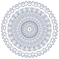 Colorful bright vector illustrated mandala.
