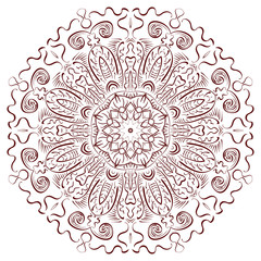 Colorful bright vector illustrated mandala.