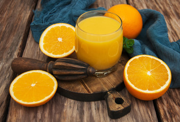 Glass of orange juice