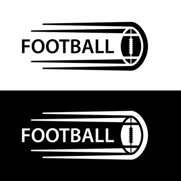 american football ball motion line symbol