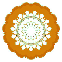 Colorful bright vector illustrated mandala.