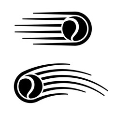 tennis ball motion line symbol