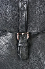 seams on leather backpack