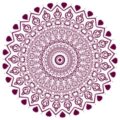 Colorful bright vector illustrated mandala.