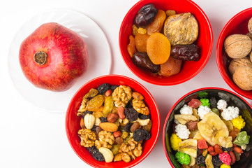 dried and fresh fruits