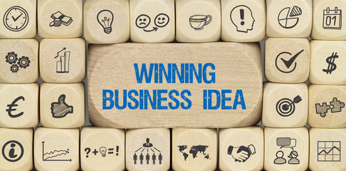 Winning Business Idea / Würfel mit Symbole