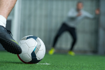 football ready to kick a penalty