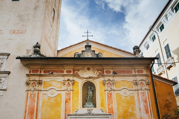 Facade of San Rocca church in Lerici, province of La Spezia, Liguria