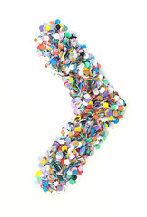 Confetti alphabet - symbol bracket