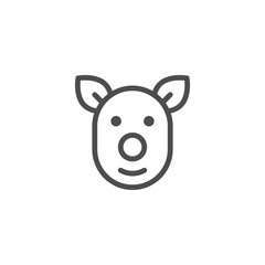 Pig line icon
