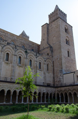 Fototapeta na wymiar 13th century Cefalu Cathedral in Cefalu, Sicily
