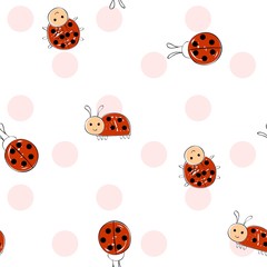 Cute hand draw seamless pattern for girl.