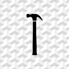 hammer icon stock vector illustration flat design