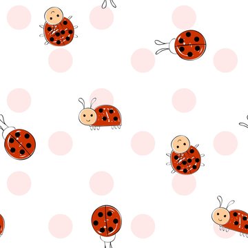 Cute hand draw seamless pattern for girl.