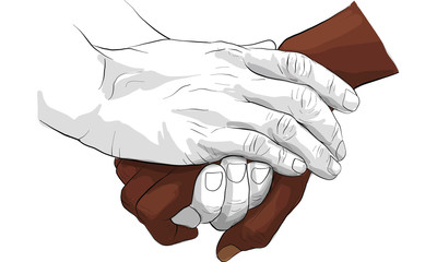 oldman hand holding hand
