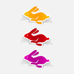 realistic design element: easter rabbit