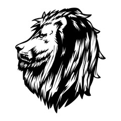 Wild Head Lion Illustration Logo Mascot Luxury Power Leader Brand