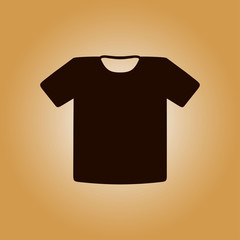 T-shirt sign icon. Clothes symbol. Flat design style.