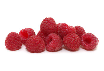 Fresh raspberry isolated on white