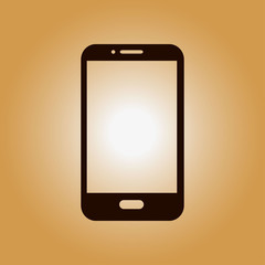 Vector illustration of smartphone icon. Flat design style. 