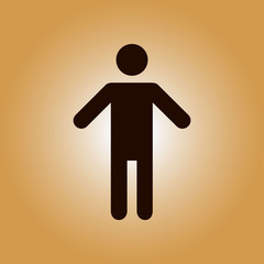 Human male sign icon. Male toilet. Flat style. A gender symbol is a pictogram used to represent either biological sex.