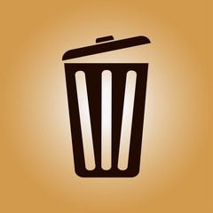 Trash can icon. Delete, Move to Trash, clear the disk space. Vector illustration.