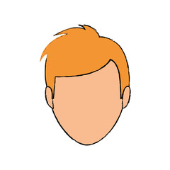 Young man profile icon vector illustration graphic design