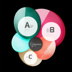 Abstract circles on black