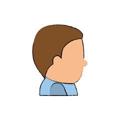 Young man profile icon vector illustration graphic design