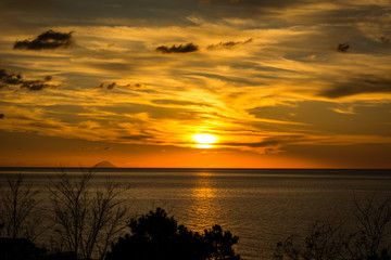 Fototapeta na wymiar San Lucido's Sunset