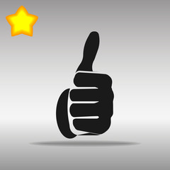  thumb up black Icon button logo symbol 