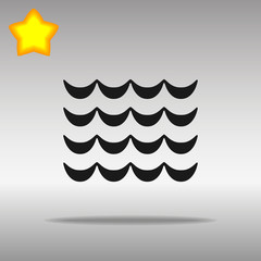 wave black Icon button logo symbol concept high quality