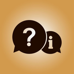 Information exchange theme icon, collect and analyze info. Flat design style. Vector.