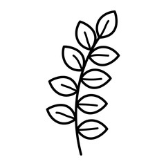 leafs plant decorative icon vector illustration design