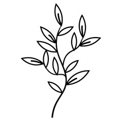 leafs plant decorative icon vector illustration design