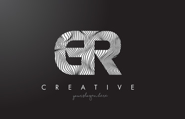 GR G R Letter Logo with Zebra Lines Texture Design Vector.